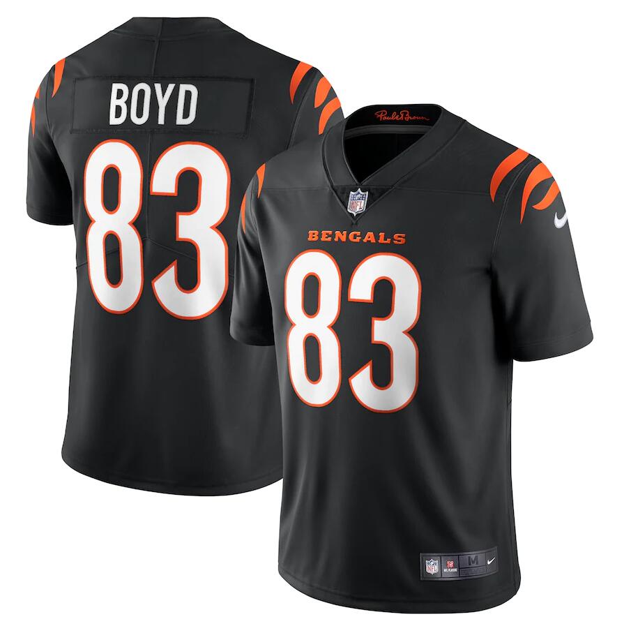 Men Cincinnati Bengals #83 Tyler Boyd Nike Black Vapor Limited NFL Jersey